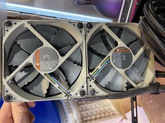 The 2 Noctua 120mm fans on the radiator